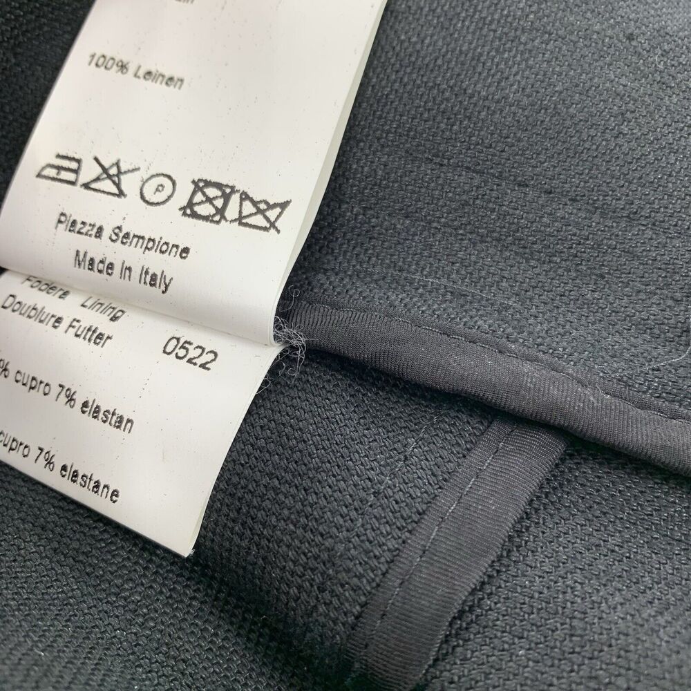 Piazza Sempione 100% Linen Lightweight Jacket 40 IT 4 US Small Womens Dark Gray - Picture 5 of 7